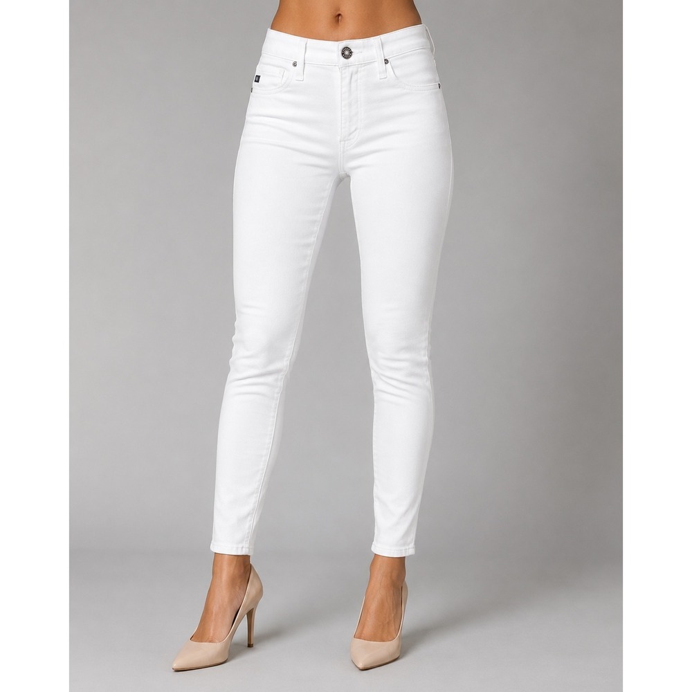 AG Adriano Goldschmied The Legging Ankle White Super Skinny Jeans SSW1389‎ 25R
